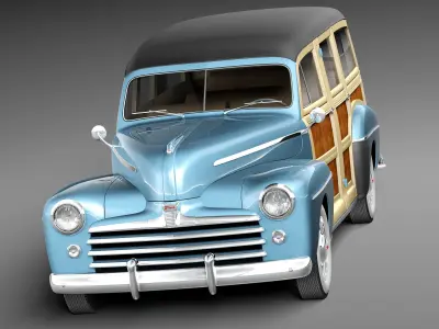 F48 Woody Station Wagon 3D model
