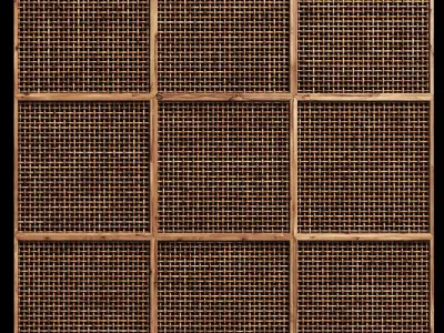 Ceiling crooked thick branch rattan n1 3D model