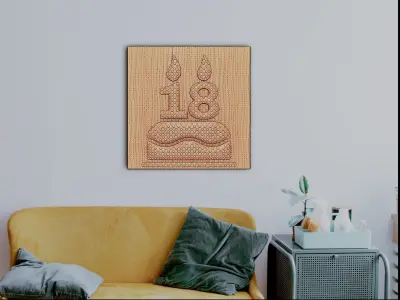 Cake presents for 18 yearsold 3D print model