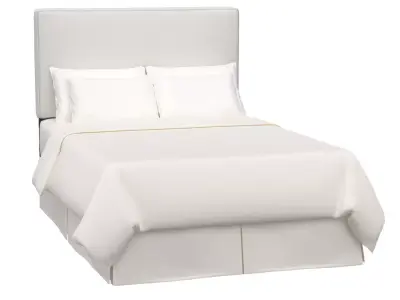 Linen Loran Upholstered Headboard 3D model