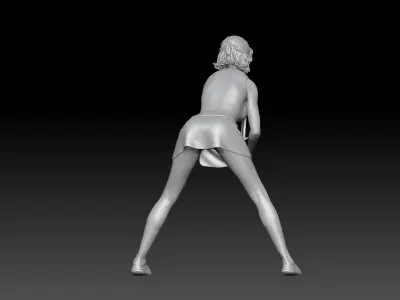 TENNIS PLAYER GIRL 2 3D print model