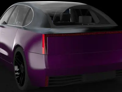 Generic Electric Sedan Bestia purple 3D model