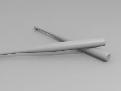 Aluminium baseball bat 3D model