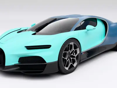 Bugatti Tourbillon 2024 Low-poly 3D model