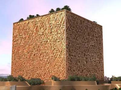 The cube saudi arabia 3D model