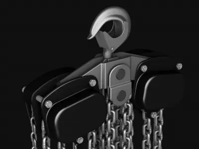 Stationary chain hoist R3 3D model