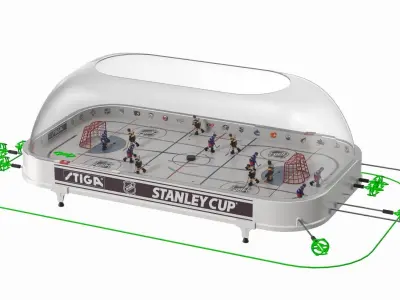 Stiga Stanley Cup Table Hockey with Game Stand Dome Rigged 3D model