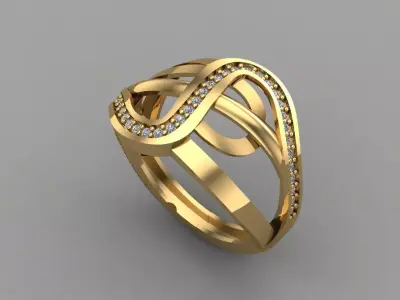 Women Ring 3DM Womens Ring 3d models 3D print model 3D print model 29