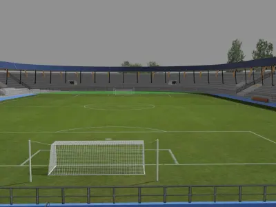 Mumbai Football Arena India Low-poly 3D model