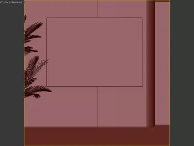 Textured Abstract Wall Art in Earthy Tones 3D model