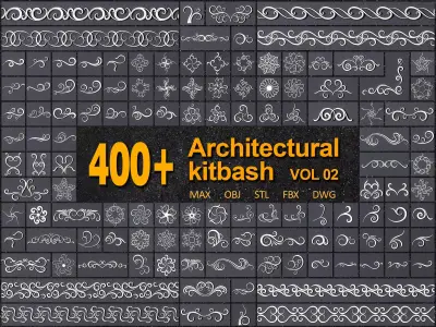 407 ARCHITECTURAL KITBASH - VOL 02 3D model