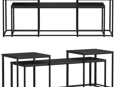 Yarlow Table Set Of 3 By Furnitureden 3D model
