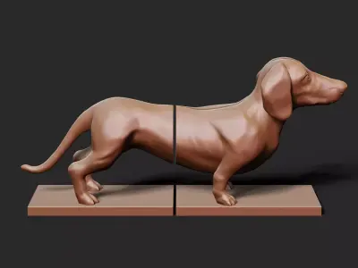 Dachshund Book-holder 3D print model