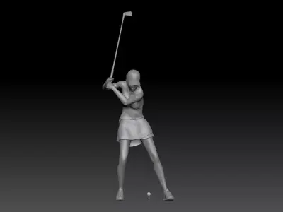 GOLF GIRL WOMAN 1 3D print model