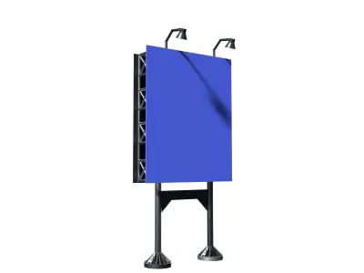 Outdoor de rua e estrada Modelo 3D Low-poly 3D model