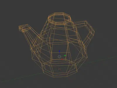 Porcelain Teapot Free low-poly 3D model