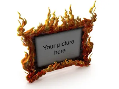 Fire picture frame 3D model