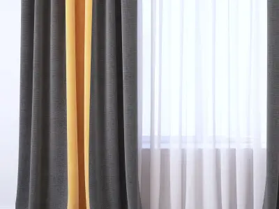 Set 105 Curtains 3D model