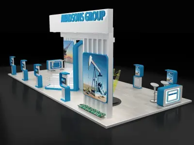 Booth Exhibition Stand a313  3D model