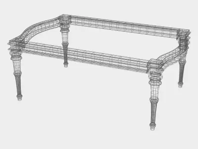 Carved tea table for cnc 16 3D model