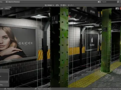 Subway coca cola renderer Low-poly 3D model