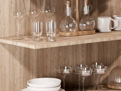 Kitchen tableware-H40-zara set 3D model