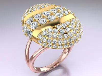 Diamond Ring - Womens Rings - GN231 3D print model