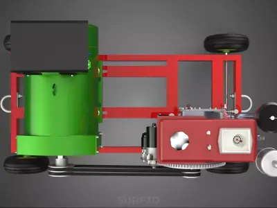 COMPACT SINGLE CYLINDER DIESEL ENGINE POWER GENERATOR SET GENSET 3D model