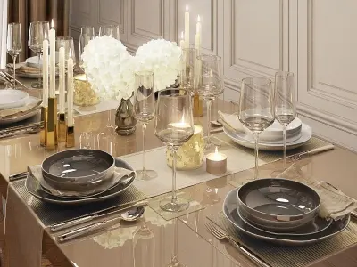 Tableware by Kelly Hoppen 3D model