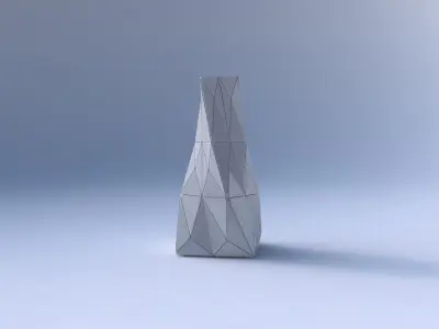 Vase twisted squeezed quadratic with triangle plates 3D print model
