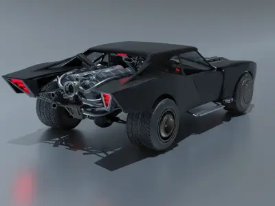The Batman Batmobile 2022 3D model