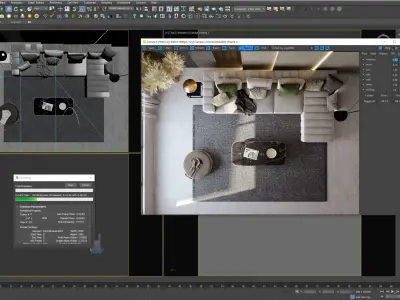 interior living room scene 32 3D model