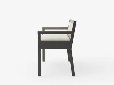 Margot Bench Black 3D model