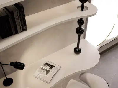 MODERN LIBRARY ROOM WITH MINIMALIST TOUCH 3D model
