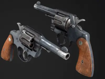 PBR Colt Police 38 Special Low-poly 3D model