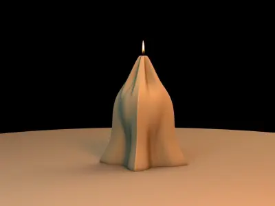 Candle form-fitting 3D print model