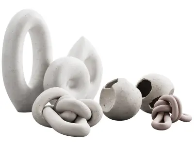 549 interior sculptures 23 stone sculptures kit 3D model