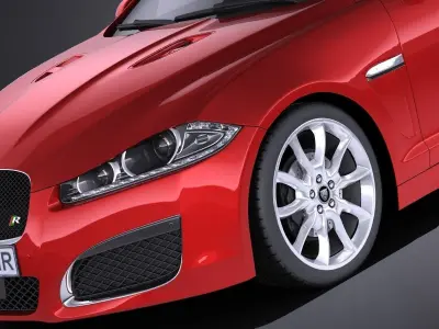 Jaguar XF-R 2015 VRAY 3D model