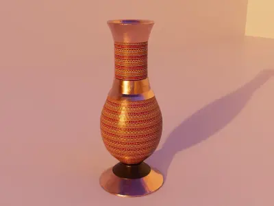 Medieval Flower Vase 8 Low-poly 3D model