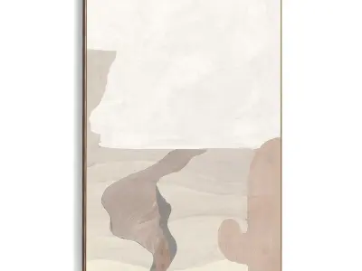 Plaster Two Photo Frame 462 Low-poly 3D model