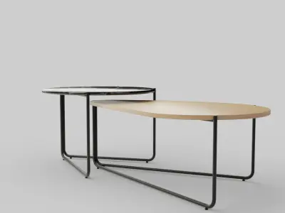 Sentas Black Nesting Coffee Table 3D model