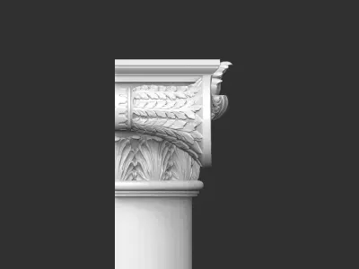Columns Classical  Decoration N42 Low-poly 3D model