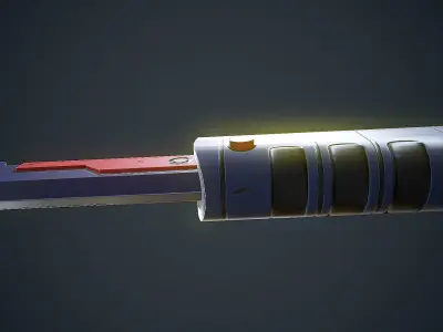Stylized Sci Fi Knife Free low-poly 3D model
