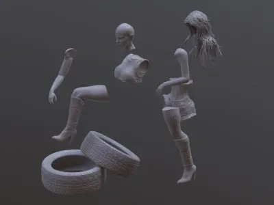 Lady car- Printable 3D print model