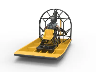 Drag racing Airboat Scale 1 to 25 3D print model