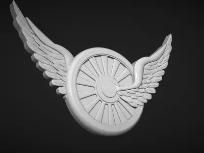 Wheel And Wings 3D print model