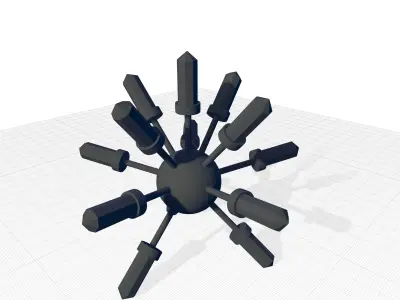 Blush Vivien Crystal Sculpture 3D model