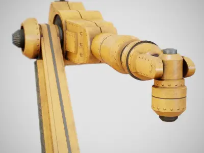 Industrial Robot Arm - Generic 01 Dirty Low-poly 3D model