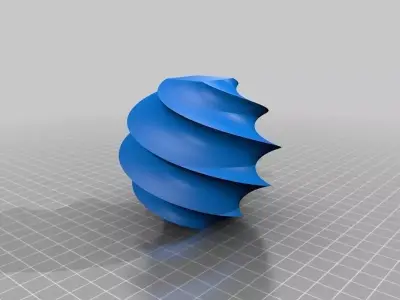 Twisted flower Vase  Free 3D print model