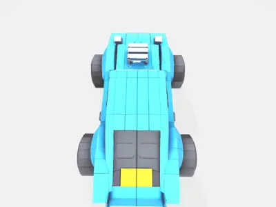 Lowpoly sport car Low-poly 3D model
